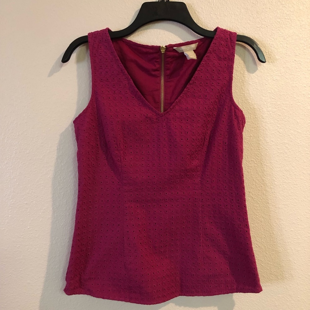 Banana Republic v neck blouse Fuchsia